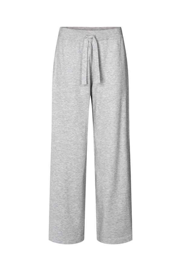 Knit lounge wide pants - Filine I Grey melange Grey melange XS 1 - Rabens Saloner