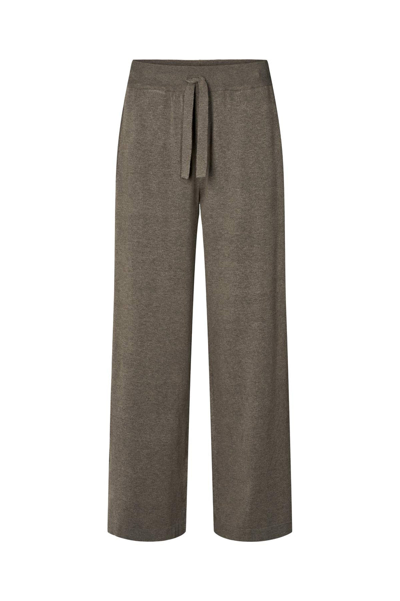 Knit lounge wide pants - Filine I Mole melange Mole melange XS 5 - Rabens Saloner