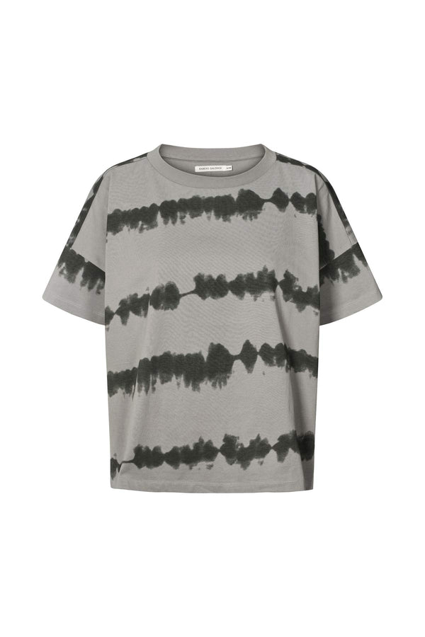 Uria - Vista print cropped t-shirt I Grey combo Grey combo XS/S  1 - Rabens Saloner