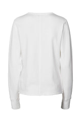 Hila - Light stretch crew neck top I White    2 - Rabens Saloner