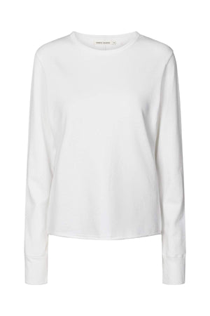 Hila - Light stretch crew neck top I White White XS  1 - Rabens Saloner