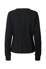 Hila - Light stretch crew neck top I Jet black    2 - Rabens Saloner