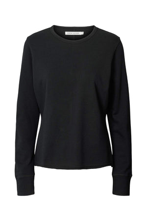 Hila - Light stretch crew neck top I Jet black Jet black XS  1 - Rabens Saloner