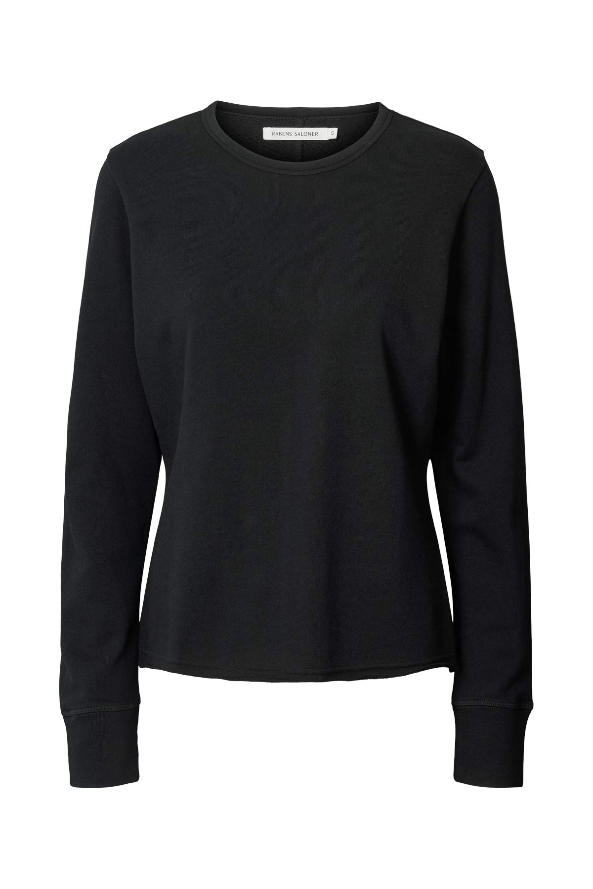 Hila - Light stretch crew neck top I Jet black Jet black XS 1 - Rabens Saloner