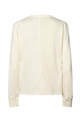 Hila - Light stretch crew neck top I Winter white 2 - Rabens Saloner