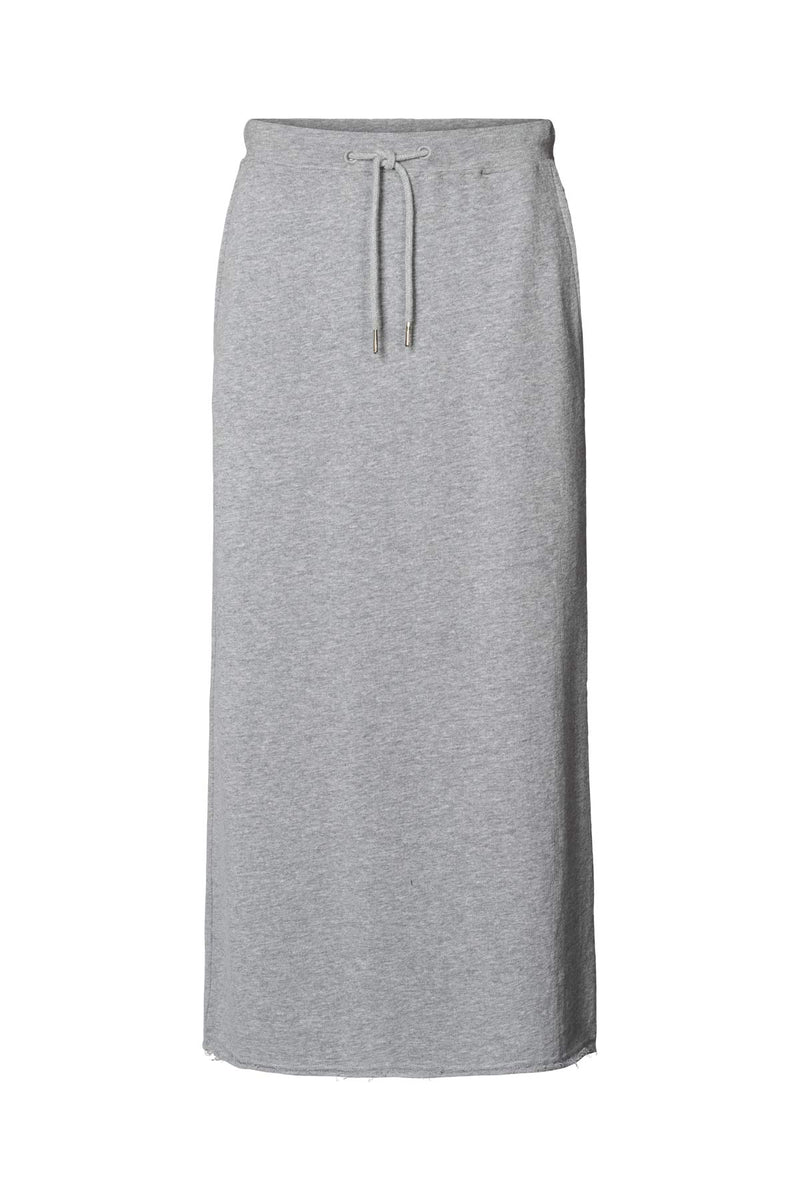 Hanni - Light stretch long skirt I Grey melange 5 - Rabens Saloner