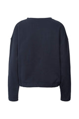 Sheela - Sweat drawstring top I Navy 2 - Rabens Saloner