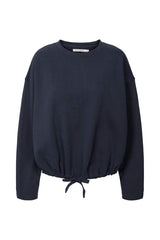 Sheela - Sweat drawstring top I Navy Navy XS/S 1 - Rabens Saloner