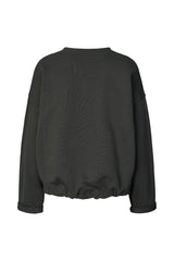 Sheela - Sweat drawstring top I Faded black 4 - Rabens Saloner