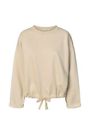 Sheela - Sweat drawstring top I Oyster Oyster XS/S 7 - Rabens Saloner