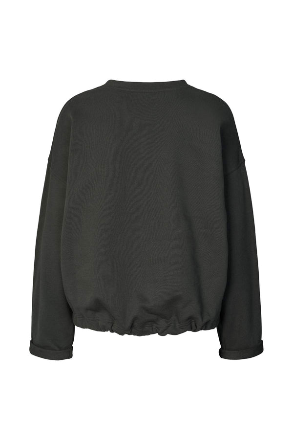 Sheela - Sweat drawstring top I Faded black    2 - Rabens Saloner