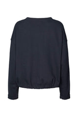 Sheela - Sweat drawstring top I Navy    2 - Rabens Saloner