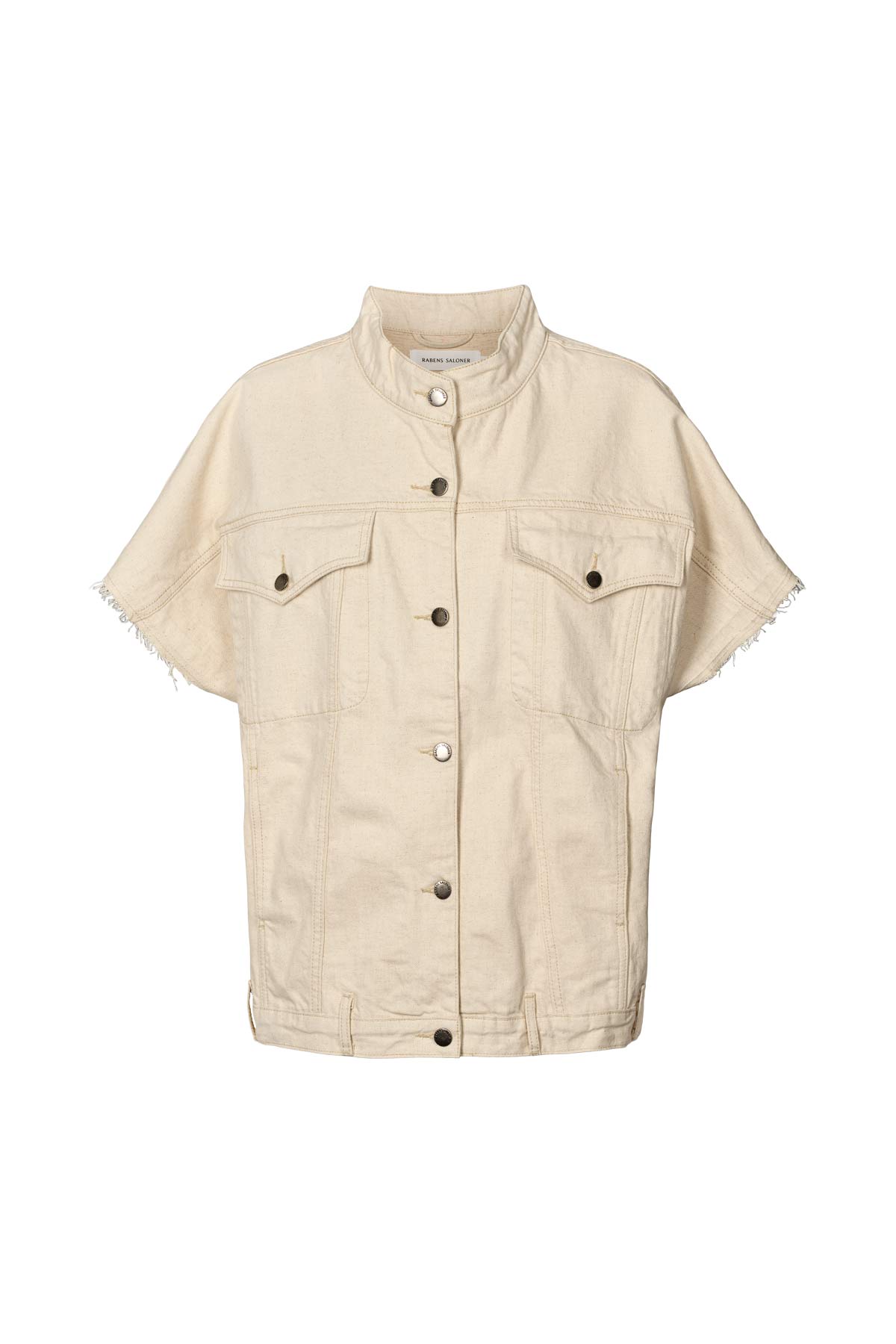 Mir - Denim vest jacket I Ecru 4 - Rabens Saloner