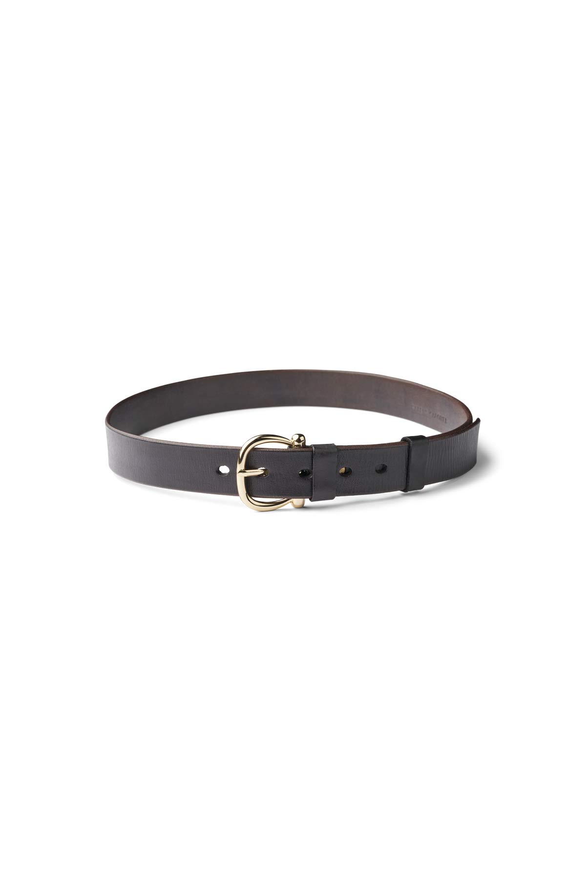 Leather slim belt - Gerly I Dark brown Dark brown 65 1 - Rabens Saloner