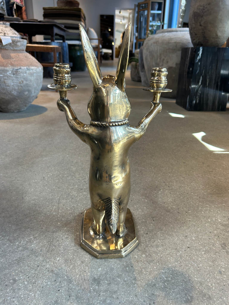 Brass Bunny Candlestick - Rabens Apartment I Brass 5 - Rabens Saloner