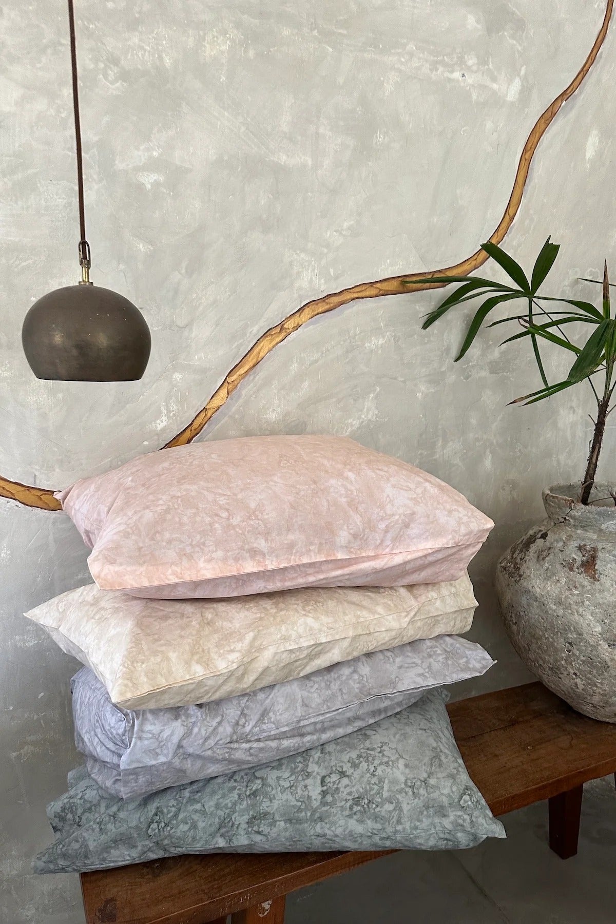 Marbled pillow sham - Pillow sham 50x70 cm I Ivory    2 - Rabens Saloner