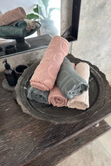 Monogram hand towel - Hand towel 50x80 cm I Sage