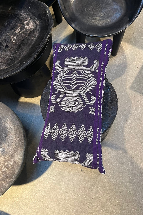 Handmade pattern pillow - Pillow 55x25 cm I Purple Combo    2 - Rabens Saloner