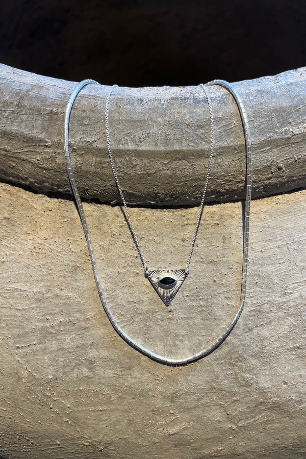 Nafsu - Silver Chain w/ Triangle Eye Pendant