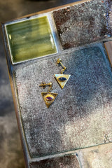 Nafsu - Gold Earstick w/ Triangle Eye Pendant