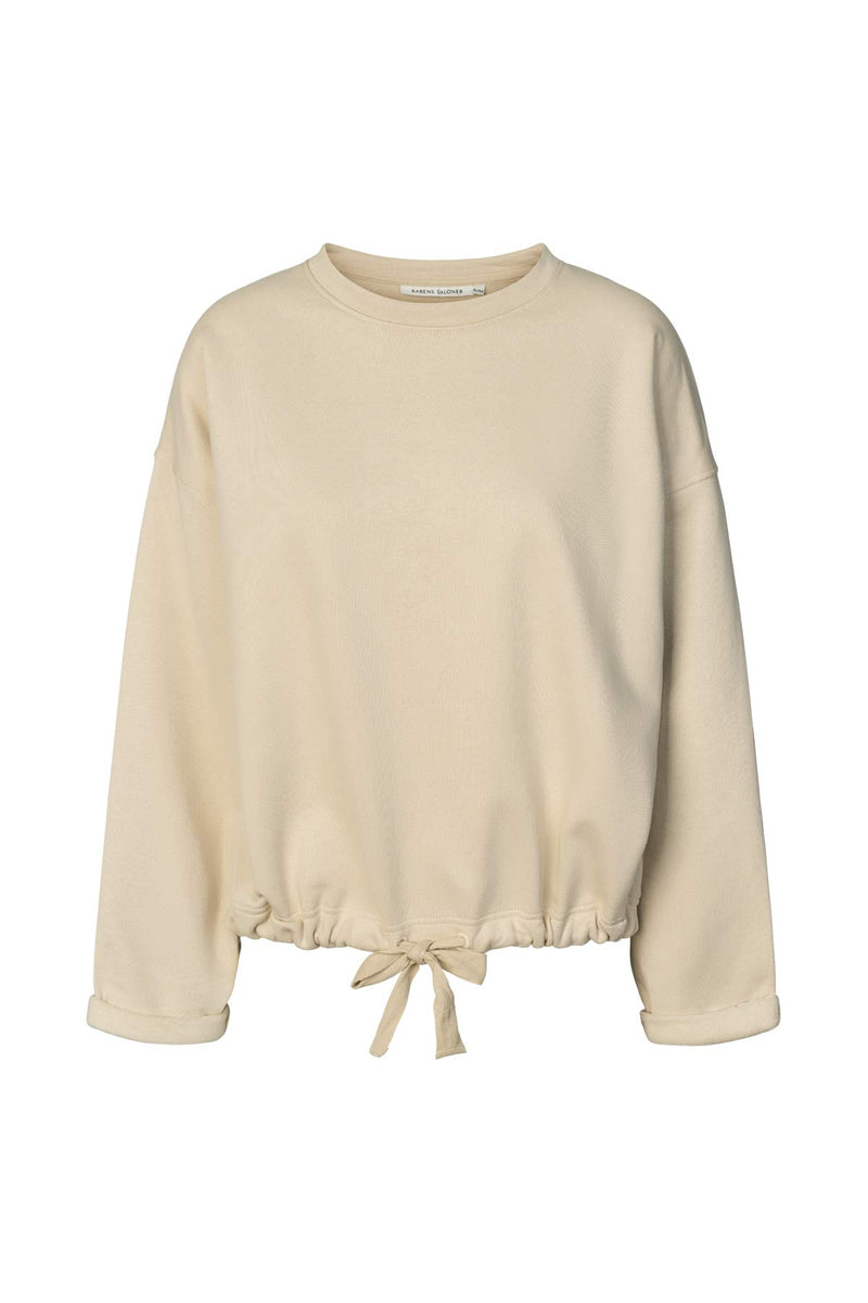 Sheela - Sweat drawstring top I Oyster Oyster XS/S  1 - Rabens Saloner