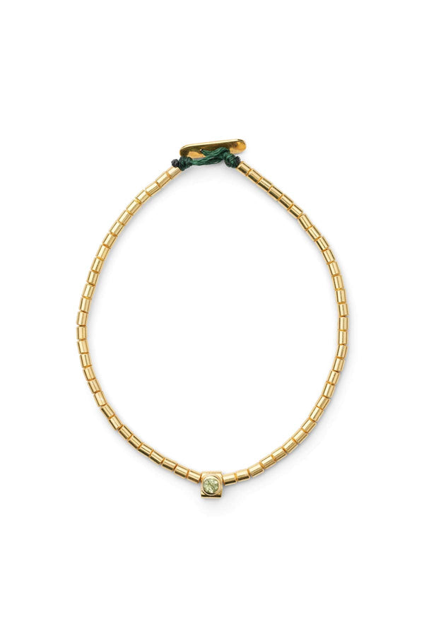 Nafsu - Square beads bracelet Gold O/S  1 - Rabens Saloner