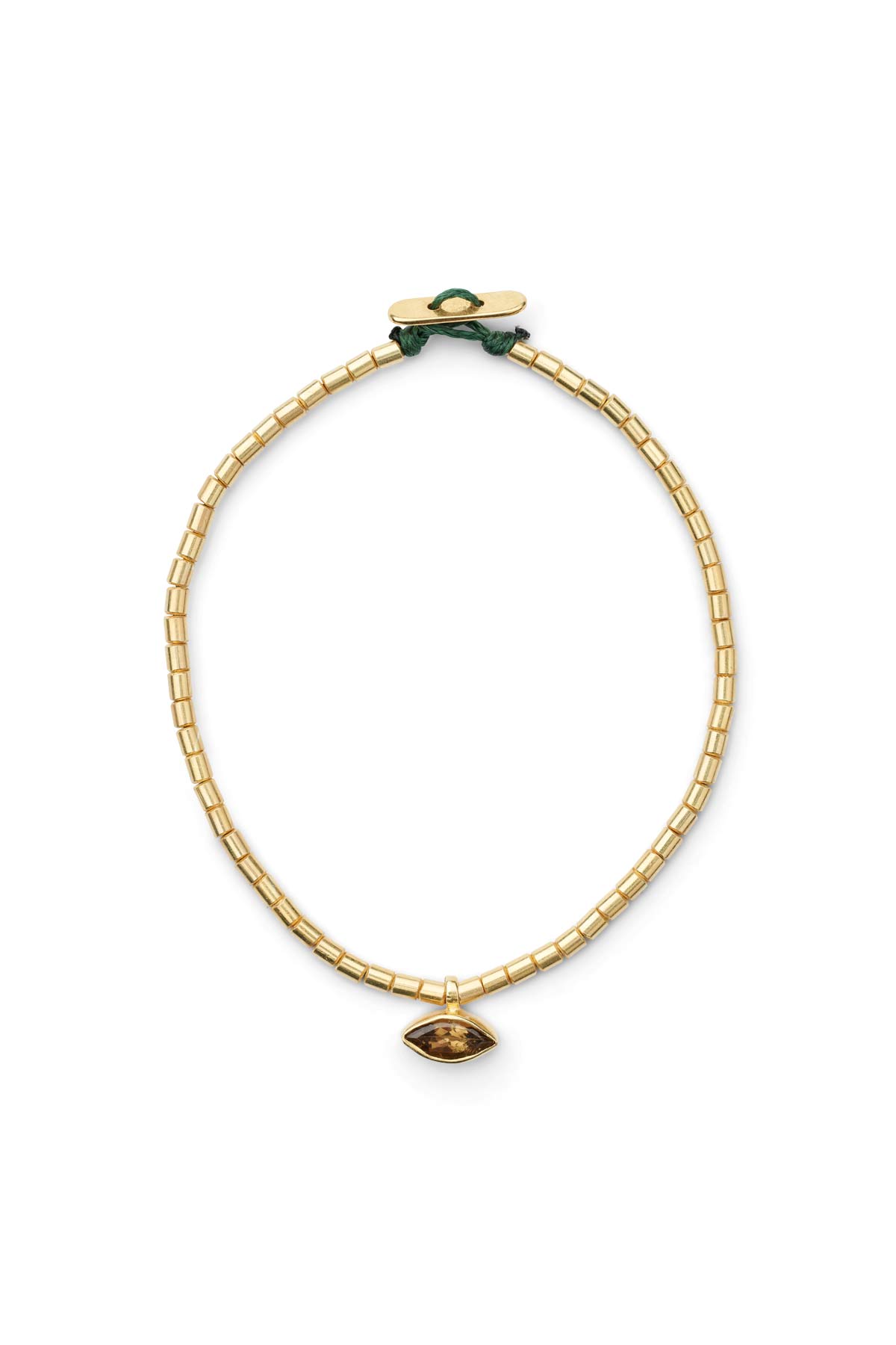 Nafsu - Eye bead bracelet I Brown Brown O/S 1 - Rabens Saloner