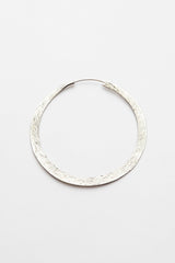 Nafsu - Silver hammered hoop L I Silver Silver O/S 4 - Rabens Saloner