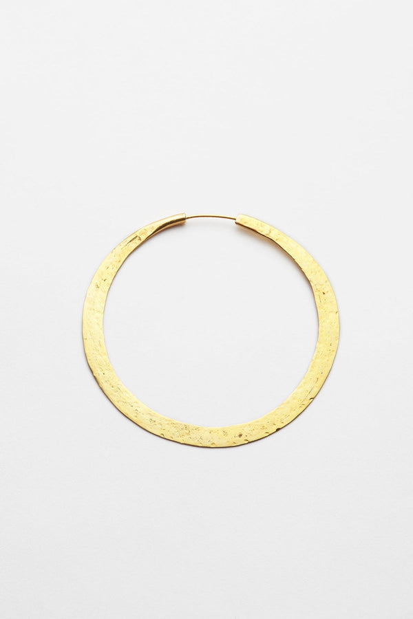 Nafsu - Hammered hoop L I Gold plated Gold plated 0/S 1 - Rabens Saloner