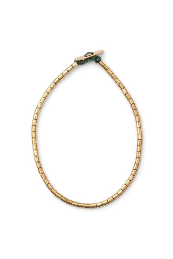 Nafsu - Tube bead bracelet I Gold plated