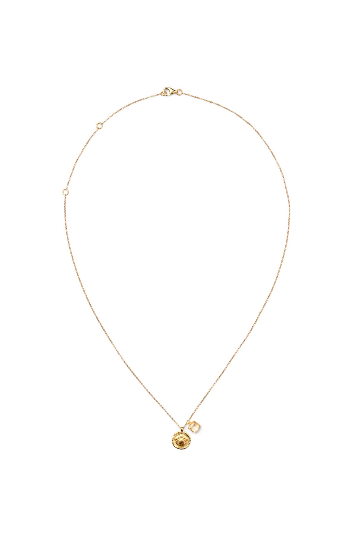 Nafsu - Necklace w/eye and square pendant I Bright combo Bright combo 6 - Rabens Saloner