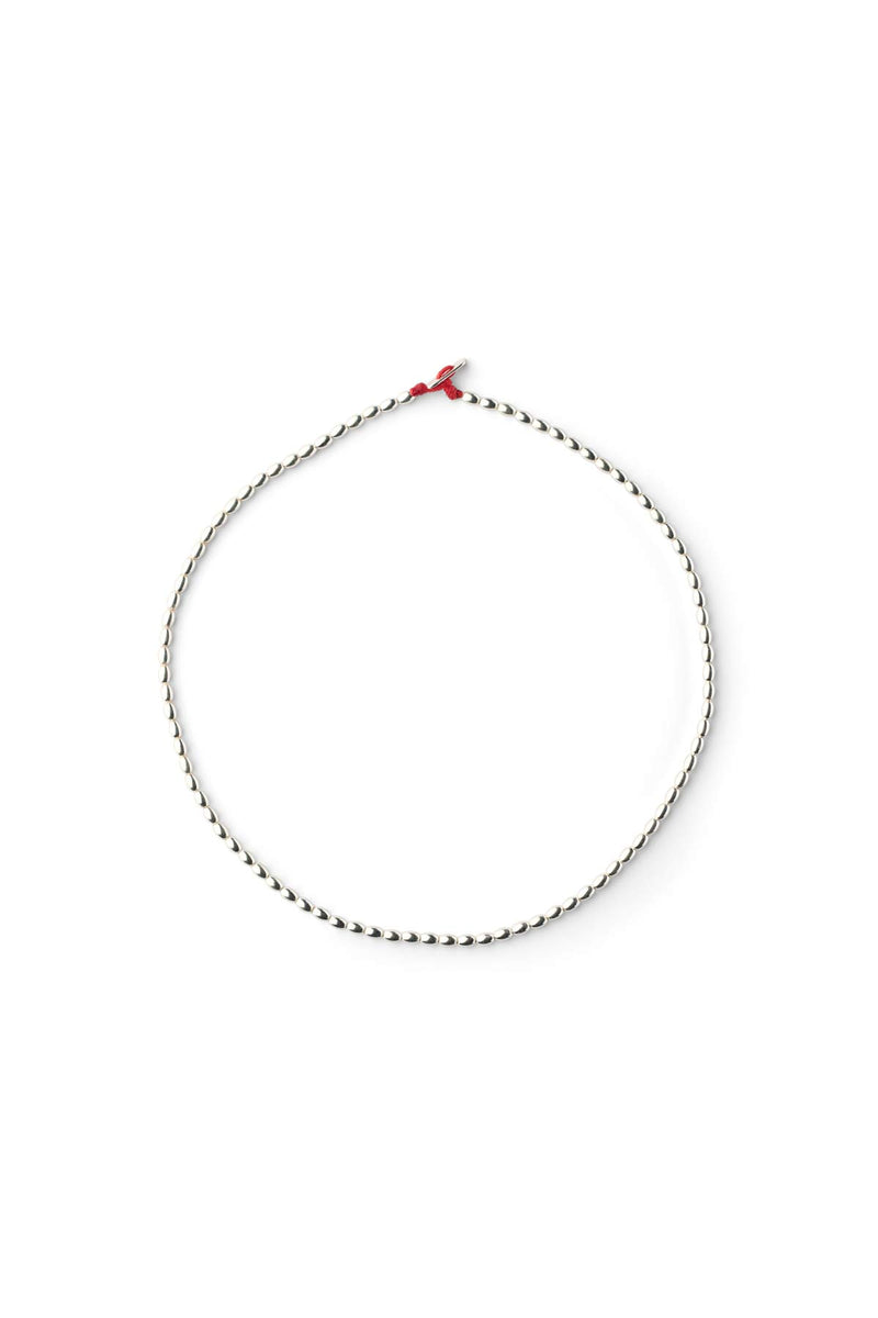 Rice Bead Necklace - Nafsu I Silver 1 - Rabens Saloner