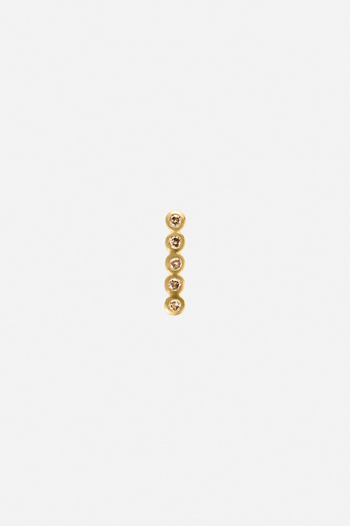 Diamond ear stud - Rabens Momento I Gold w/ Champaign diamond