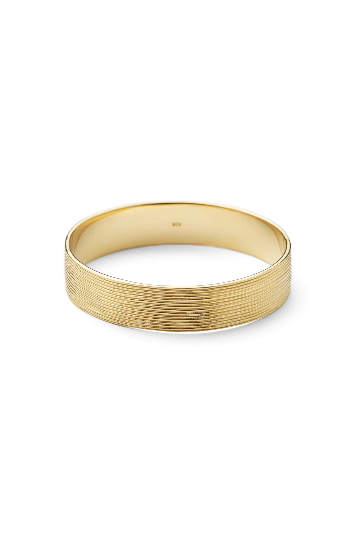 Carved wide bracelet - Rabens Momento I Gold
