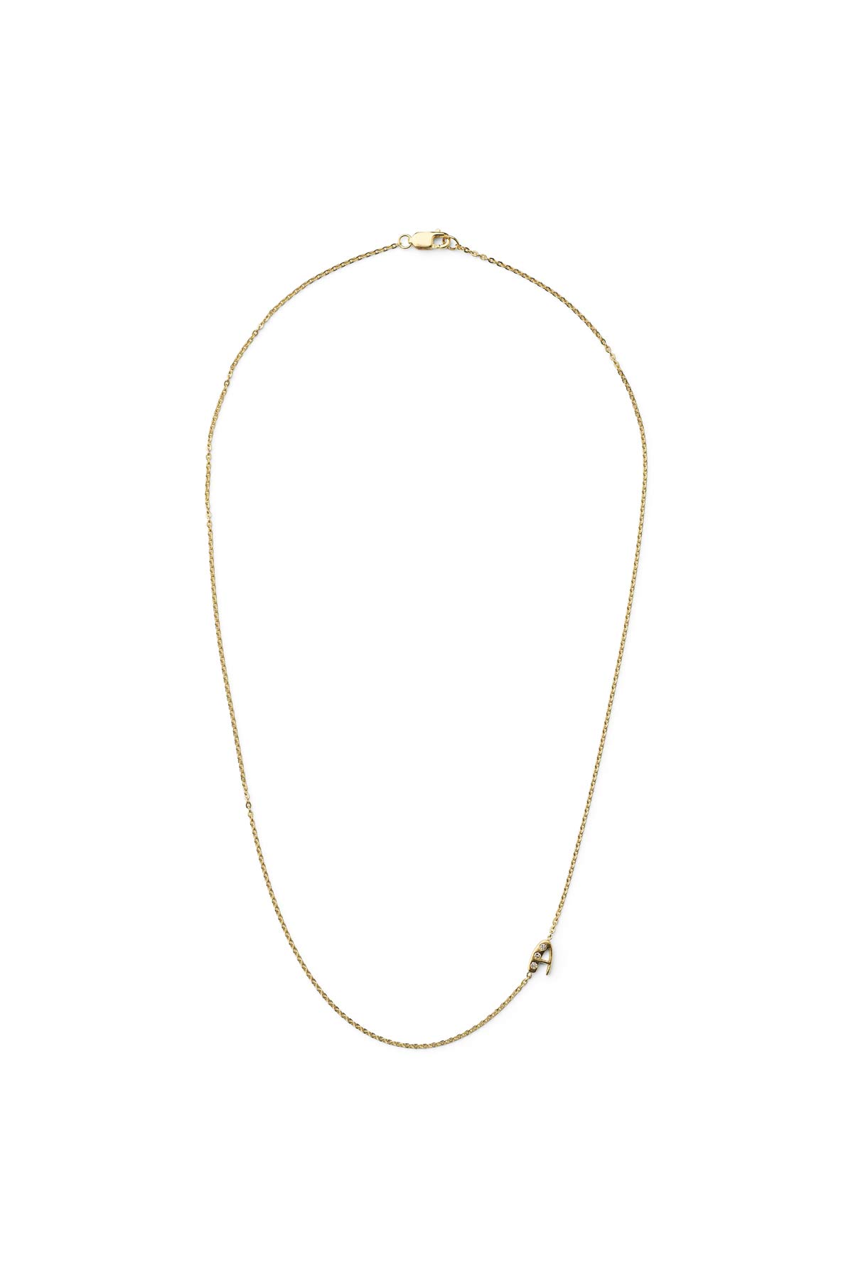 Diamond letter necklace - Rabens Momento I Gold w/ Champaign diamond 8 - Rabens Saloner