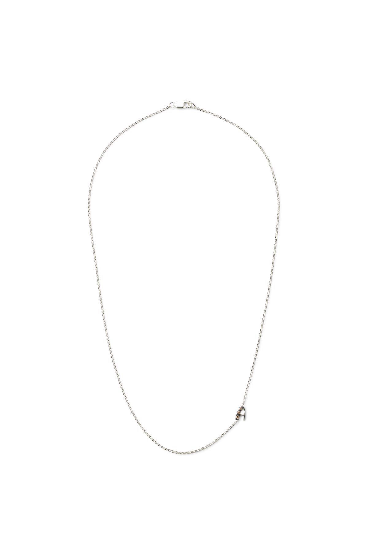Diamond letter necklace - Rabens Momento I Silver w/ Champaign diamond 9 - Rabens Saloner