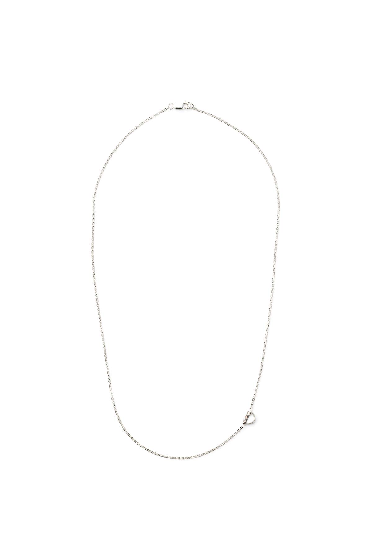 Diamond letter necklace - Rabens Momento I Silver w/ Champaign diamond 15 - Rabens Saloner