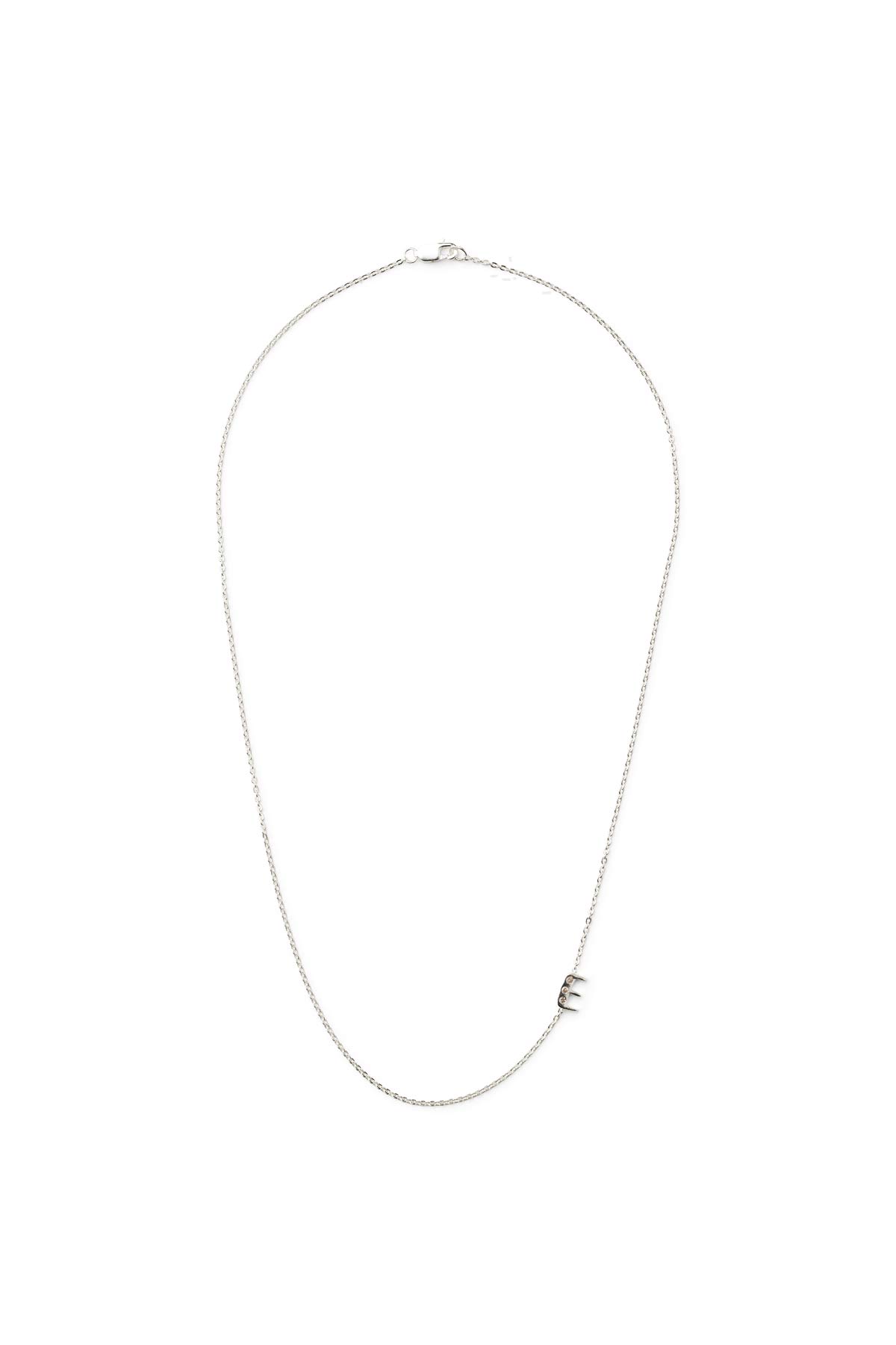 Diamond letter necklace - Rabens Momento I Silver w/ Champaign diamond 17 - Rabens Saloner