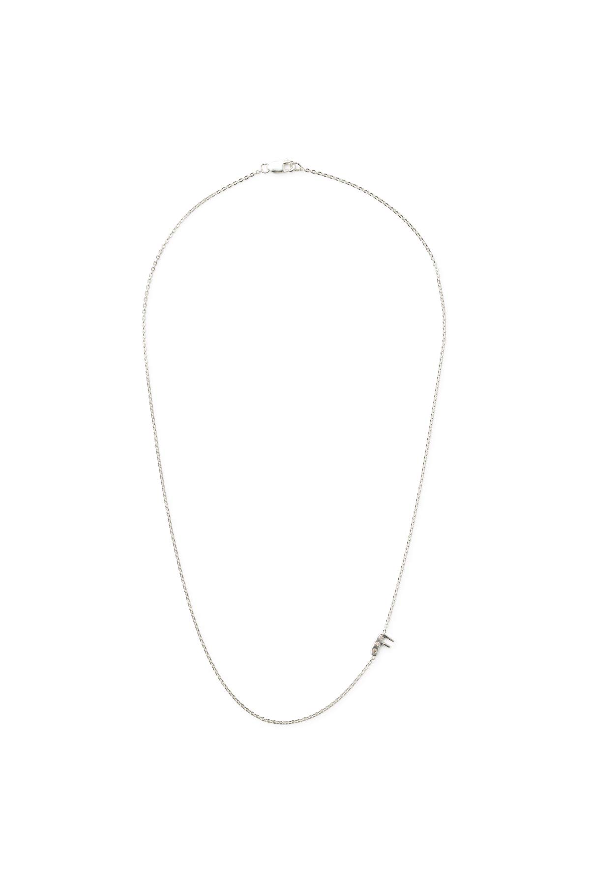 Diamond letter necklace - Rabens Momento I Silver w/ Champaign diamond 19 - Rabens Saloner