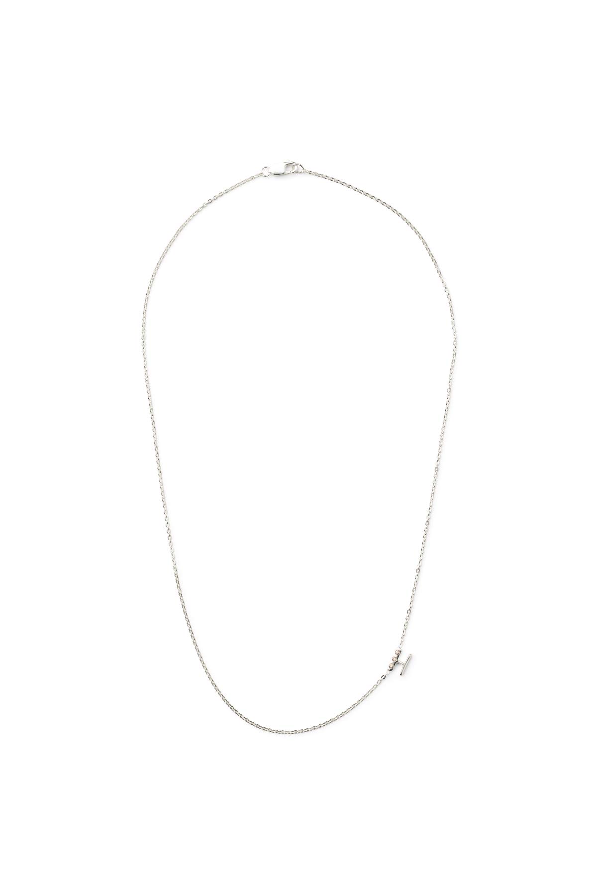 Diamond letter necklace - Rabens Momento I Silver w/ Champaign diamond 23 - Rabens Saloner