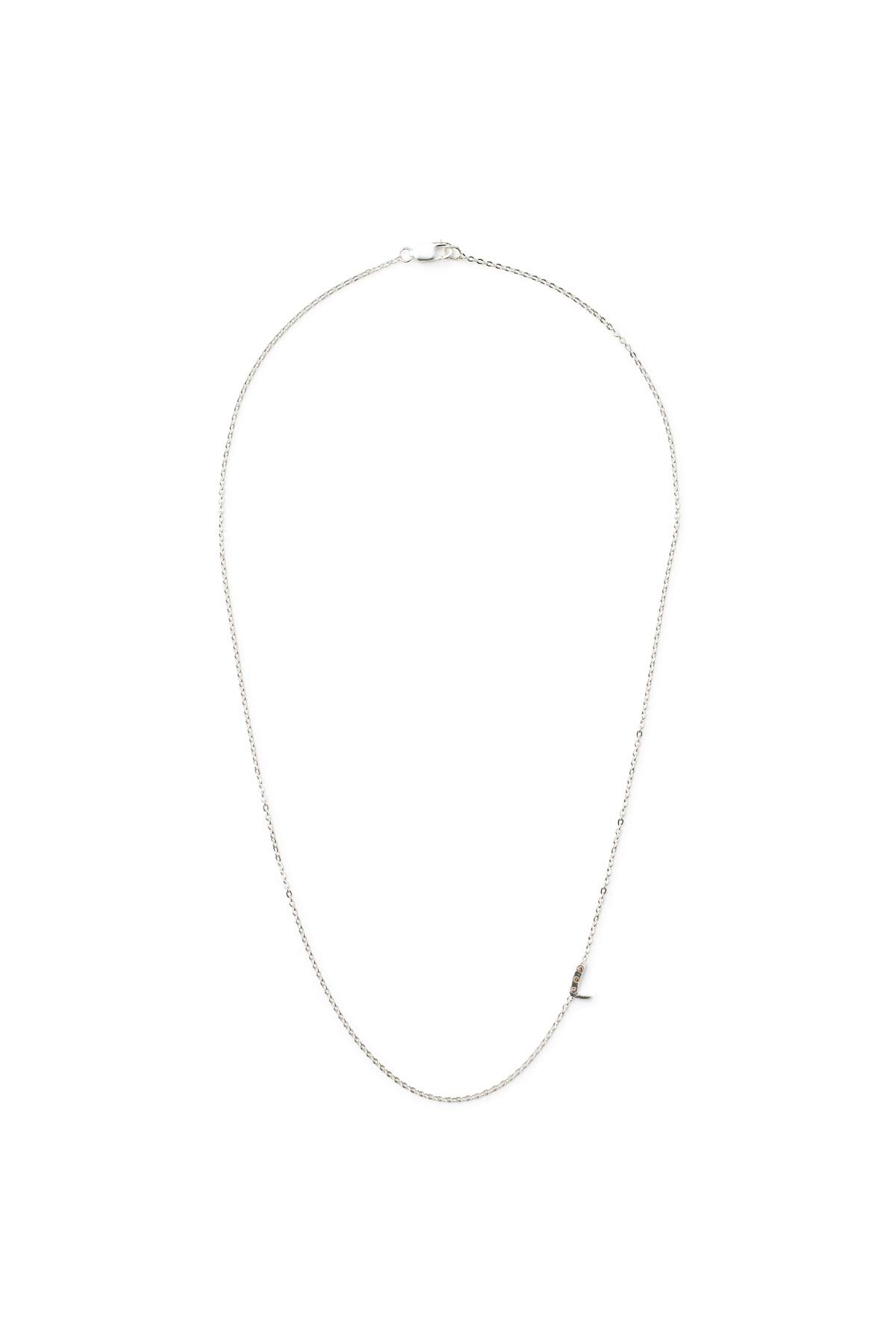 Diamond letter necklace - Rabens Momento I Silver w/ Champaign diamond 7 - Rabens Saloner