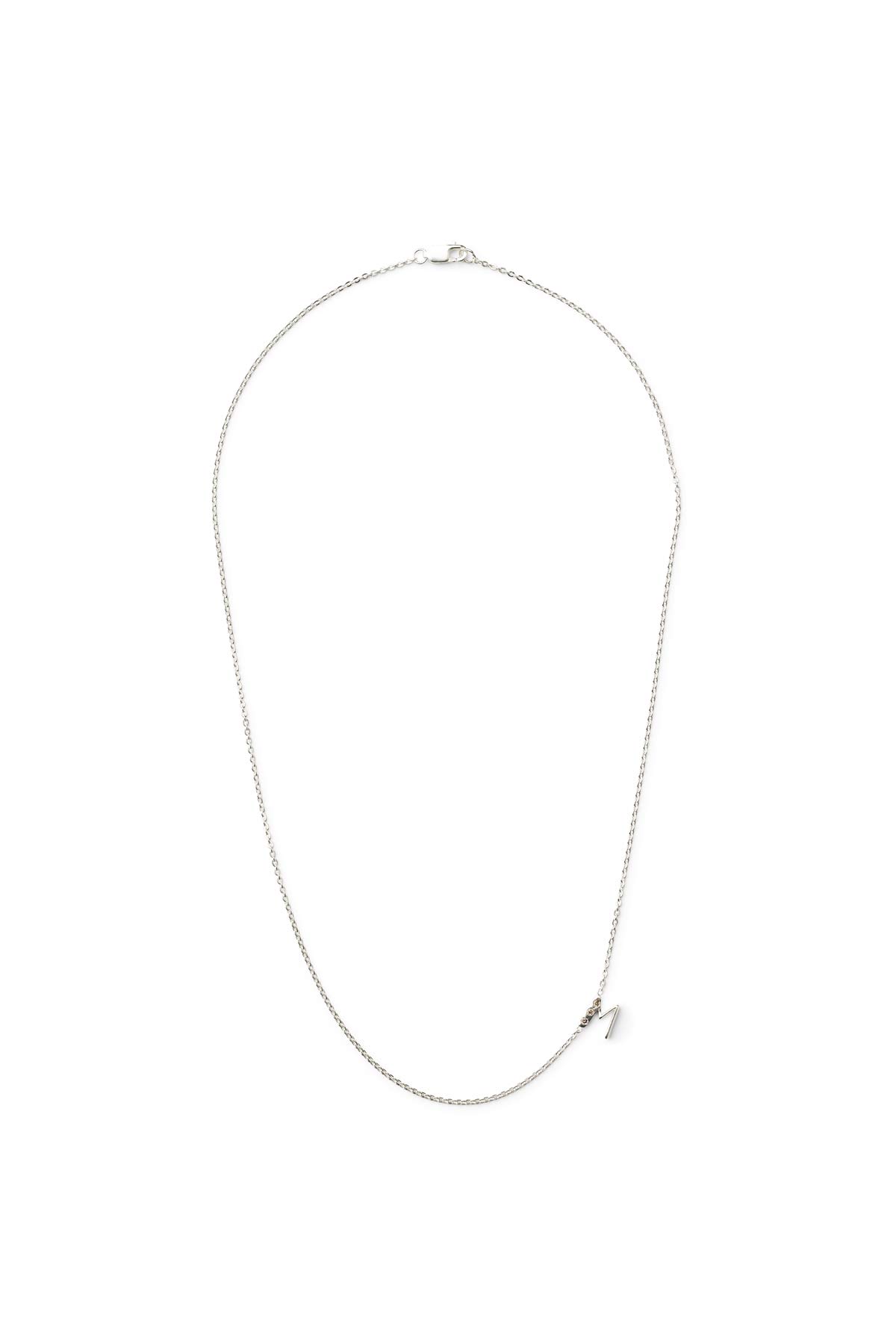 Diamond letter necklace - Rabens Momento I Silver w/ Champaign diamond 5 - Rabens Saloner