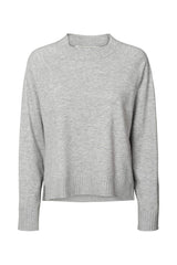 Ruca - Knit lounge boxy sweater I Grey melange Grey melange XS  3 - Rabens Saloner