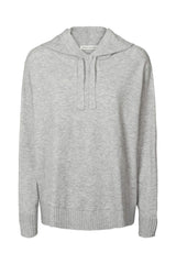 Helena - Knit lounge over size hoodie I Grey melange Grey melange XS/S  3 - Rabens Saloner