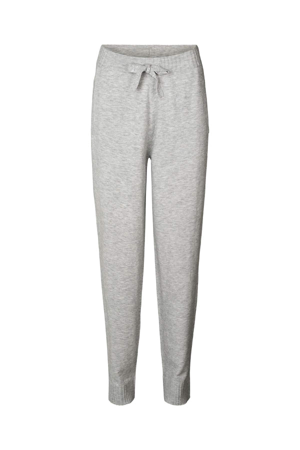 Jorun - Knit lounge pants I Grey melange Grey melange XS  2 - Rabens Saloner