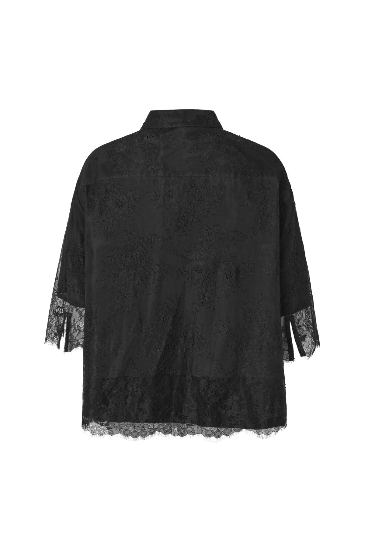 Babara - Laced multi layer shirt I Black 5 - Rabens Saloner