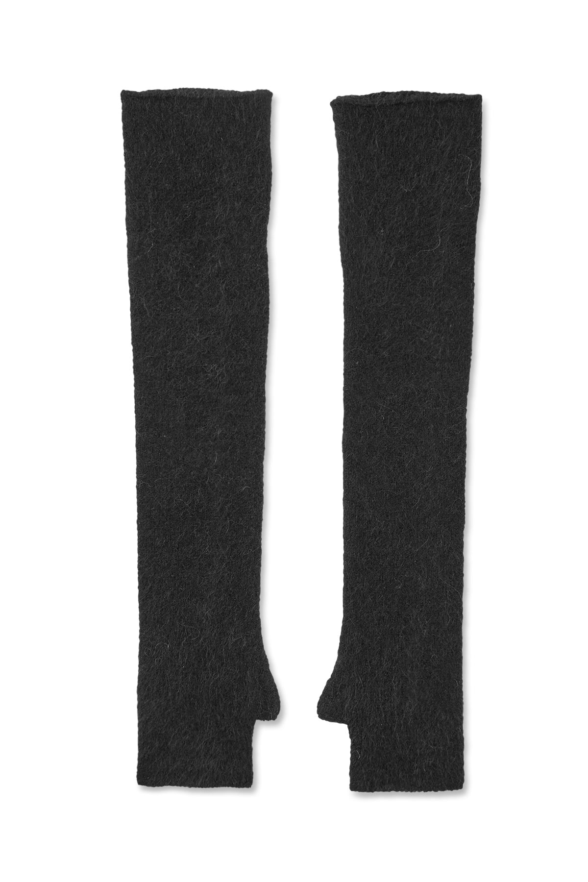Lorisa - Fluffy knit sleeves I Black Black O/S 1 - Rabens Saloner