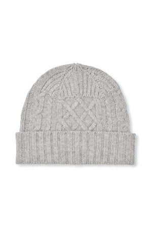 Majda - Patchwork knit hat I Light grey melange Light grey melange O/S 1 - Rabens Saloner