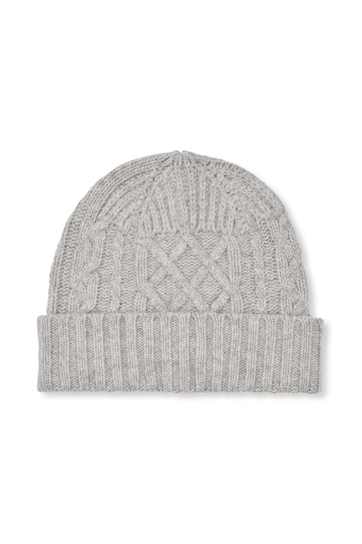 Majda - Patchwork knit hat I Light grey melange Light grey melange O/S 1 - Rabens Saloner