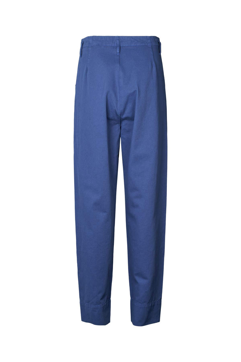 Raina - Canvas light pleat pant I Workwear blue    8 - Rabens Saloner